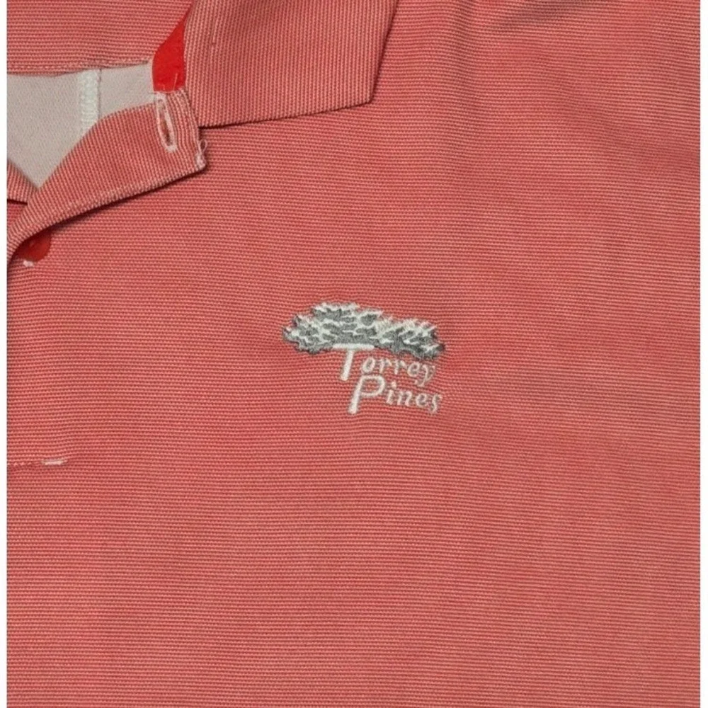 Nike‎ Golf Torrey Pines Polo Shirt XXL Men's Dri-Fit Coral Salmon Performance